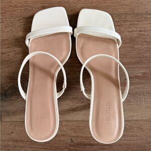 White Strappy High Heels